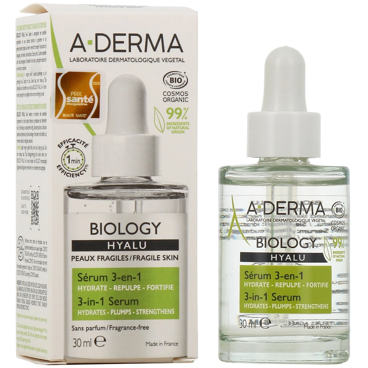 A-Derma Biology Hyalu Sérum 3 en 1 Bio - Biology