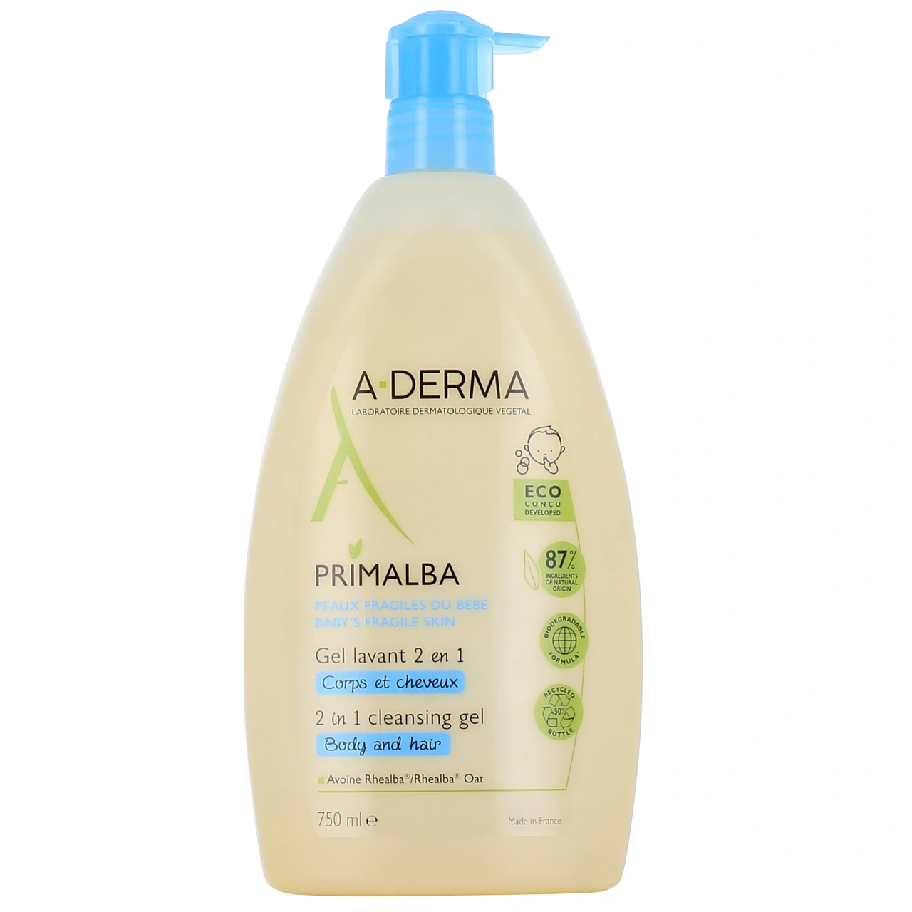 A-Derma Primalba Gel Lavant Douceur 2 en 1 - Vue 4