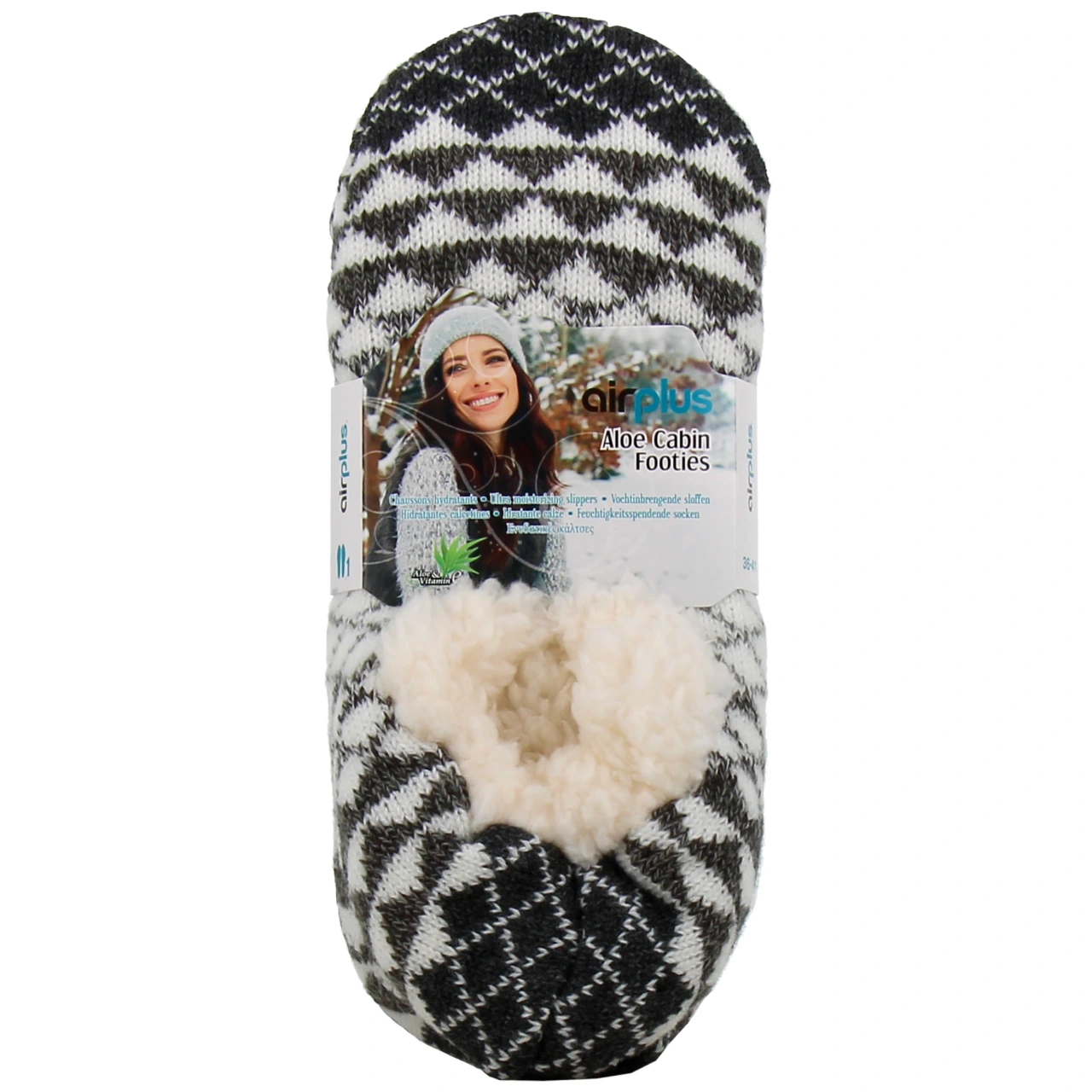 AirPlus Aloe Cabin Footies Chaussons Hydratants 28-36 Femme - Vue 4