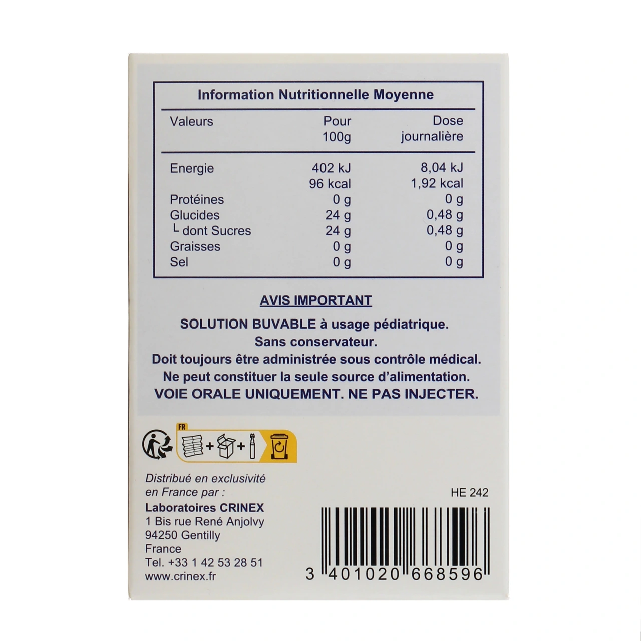 Algopedol Sucrose 24 % - Vue 3