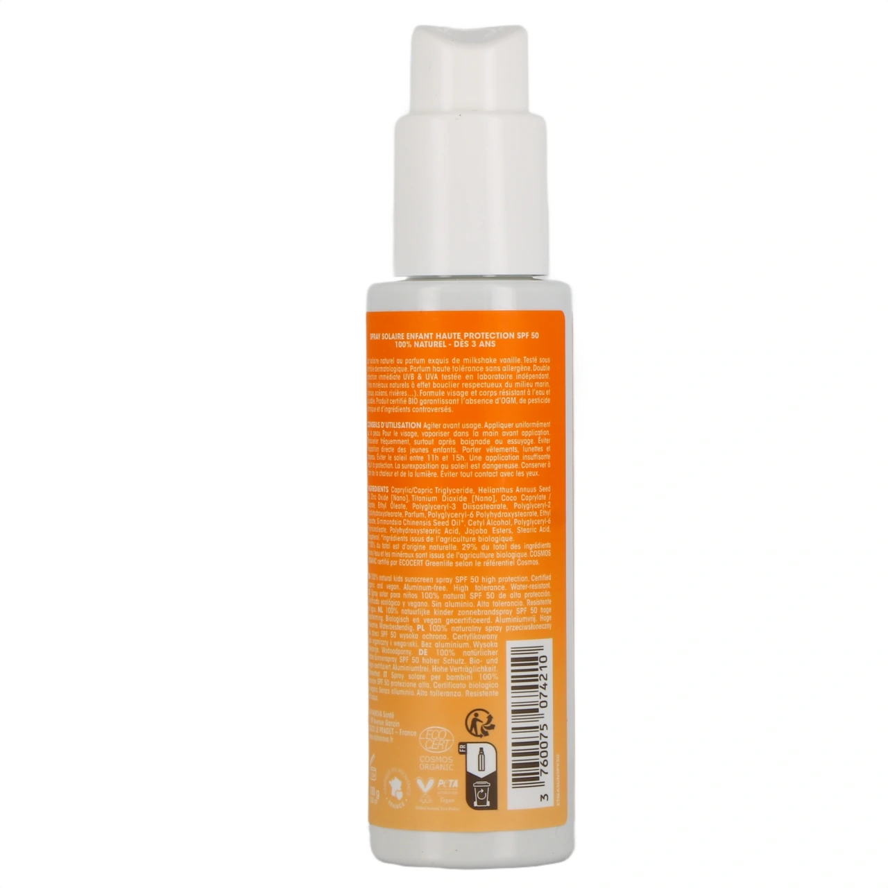 Alphanova Sun Kids Spray Solaire Bio Enfants SPF 50 - Vue 3