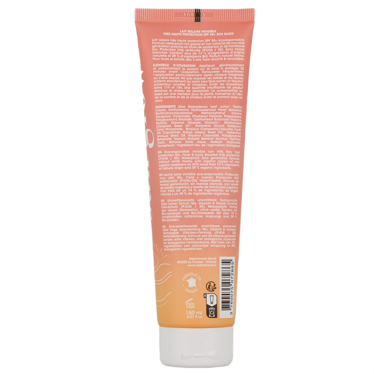 Alphanova Sun Lait Solaire Invisible - Vue 3