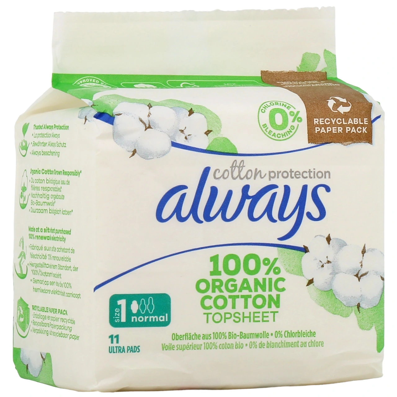 Always Cotton Protection Serviettes Hygiéniques Bio - Vue 2