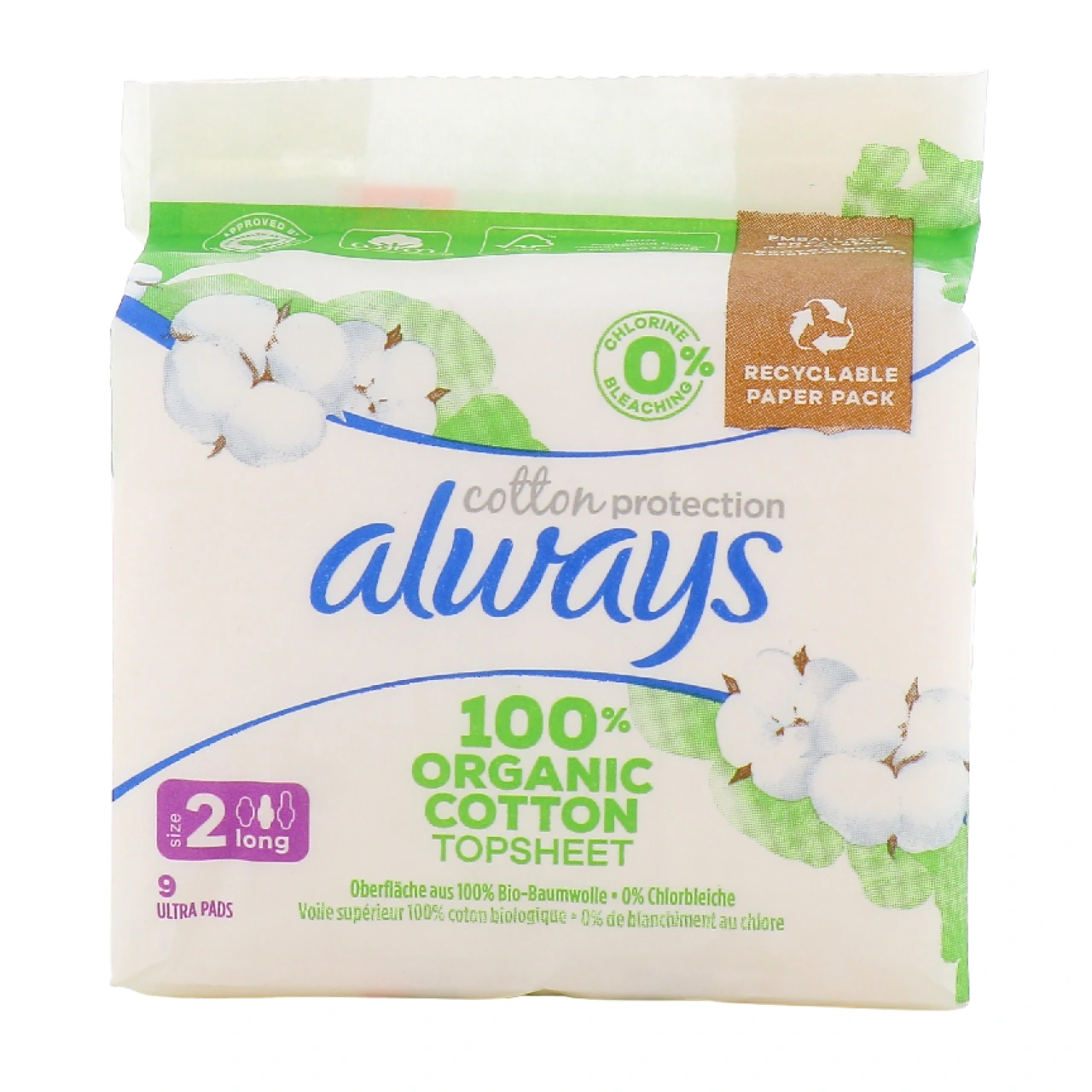Always Cotton Protection Serviettes Hygiéniques Bio - Always