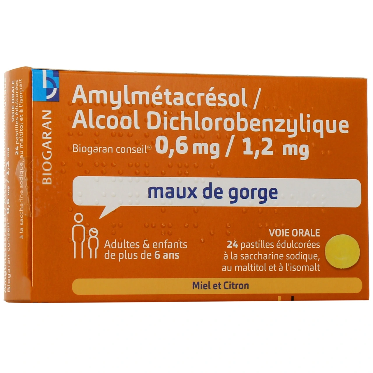Amylmetacresol / Alcool dichlorobenzylique - Mylan