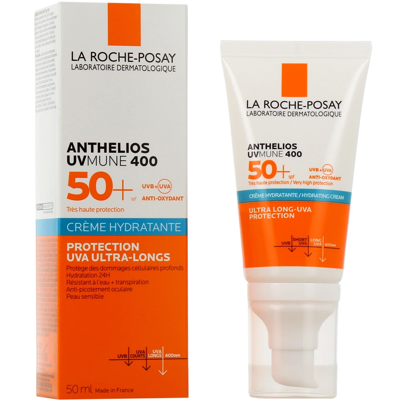 Anthelios UVMune 400 Crème Solaire Hydratante SPF 50+ - Anthelios