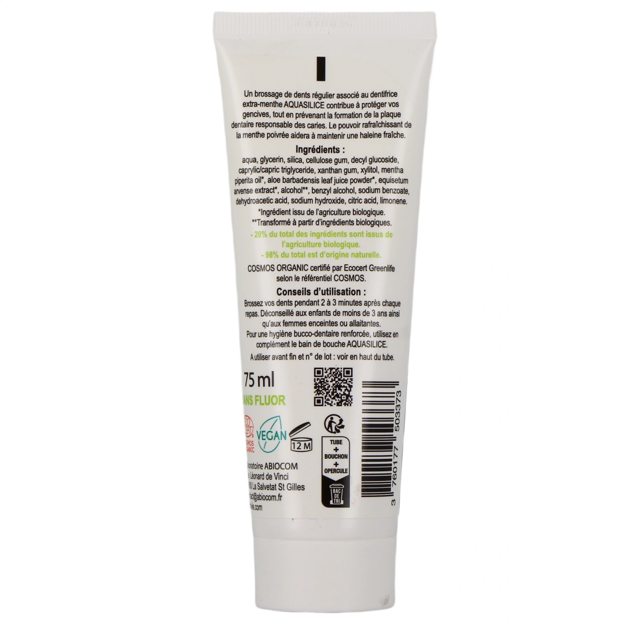 Aquasilice Dentifrice - Vue 3