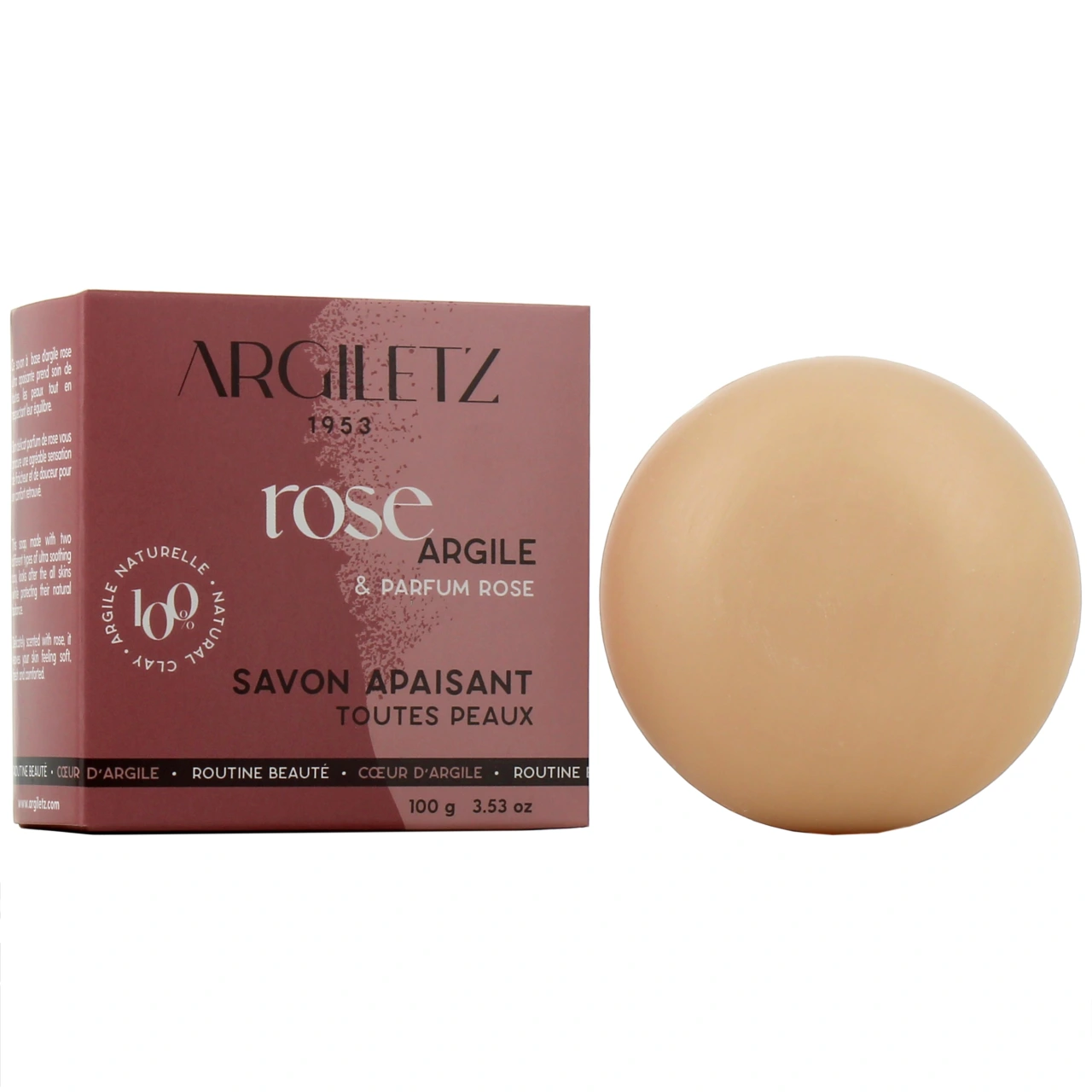 Argiletz Savon Doux Argile Rose et Parfum de Rose - Argiletz