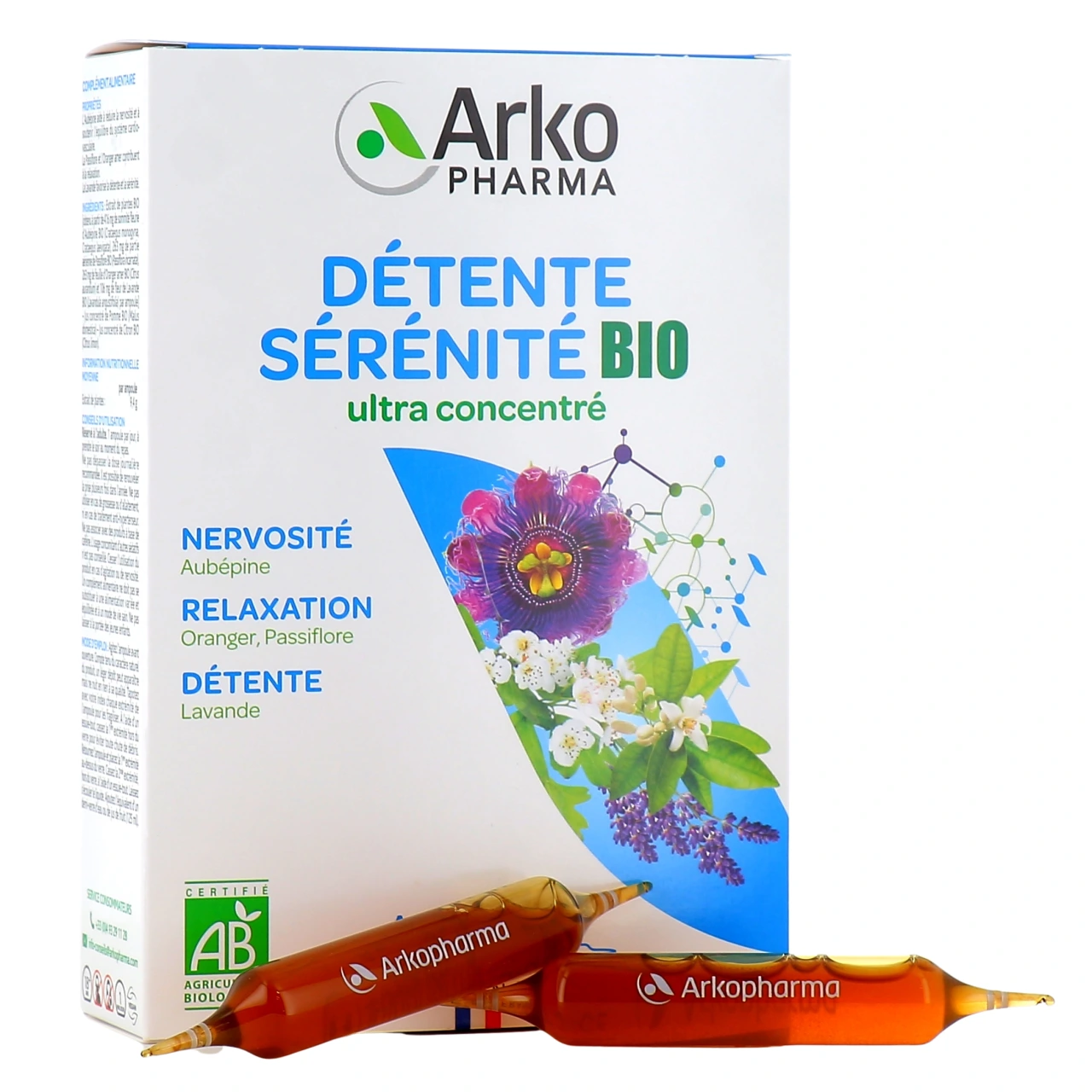 Arkofluides Détente Sommeil BIO 20 ampoules - Arkofluides