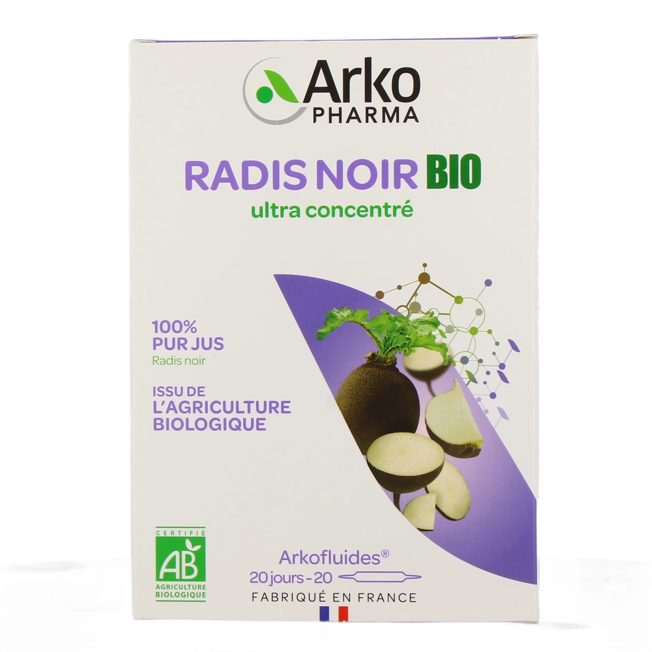 Arkofluides Radis Noir BIO ampoules - Vue 2