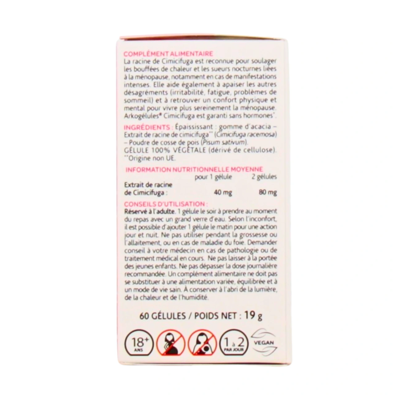 Arkogélules Cimicifuga Bouffées de Chaleur - Vue 3