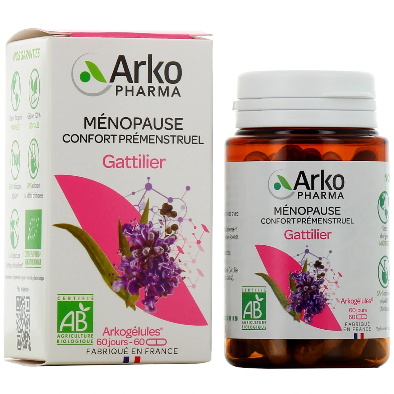 Arkogélules Gattilier Bio Confort Prémenstruel Ménopause - Arkogélules