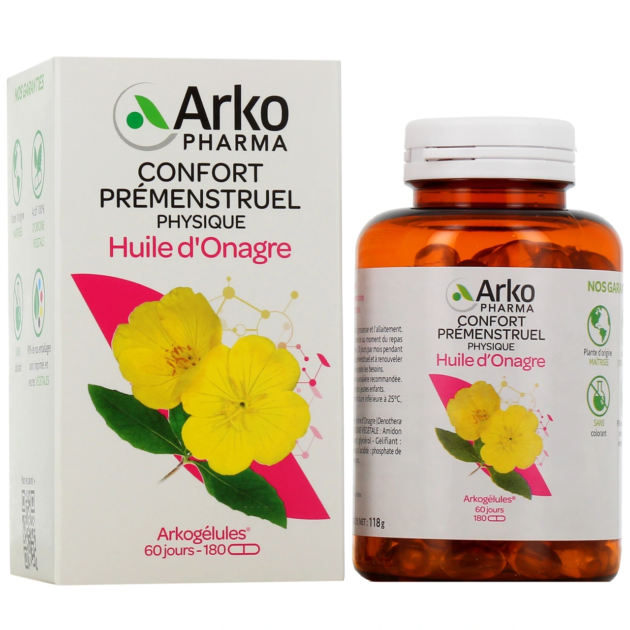 Arkogélules Huile d'onagre capsules - Vue 2