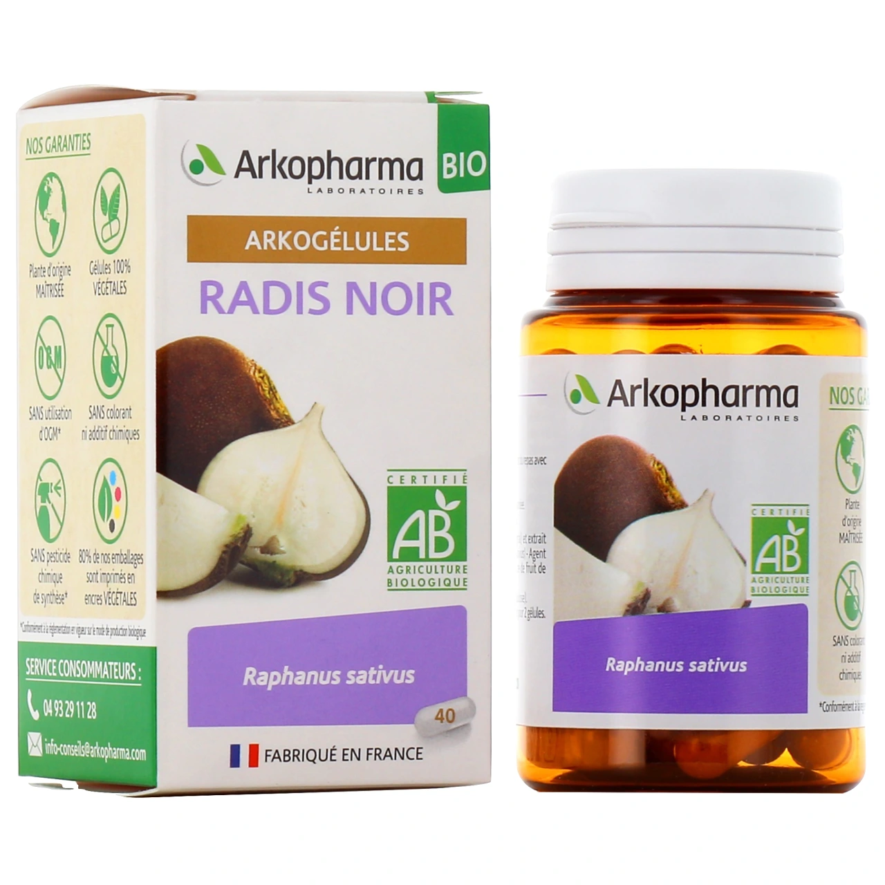 Arkogélules Radis Noir Bio - Vue 4