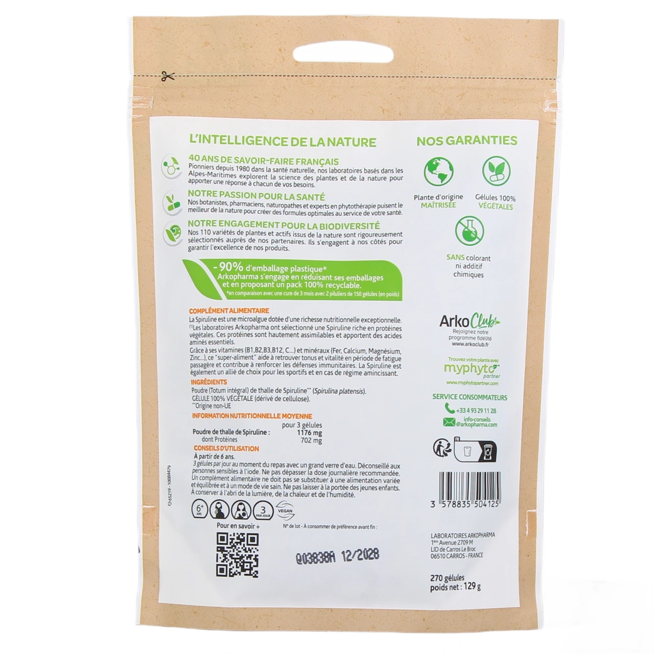 Arkogelules Spiruline - Vue 9