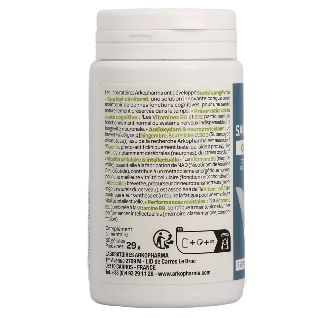 Arkopharma Santé Longévité Capital Cérébral - Vue 3