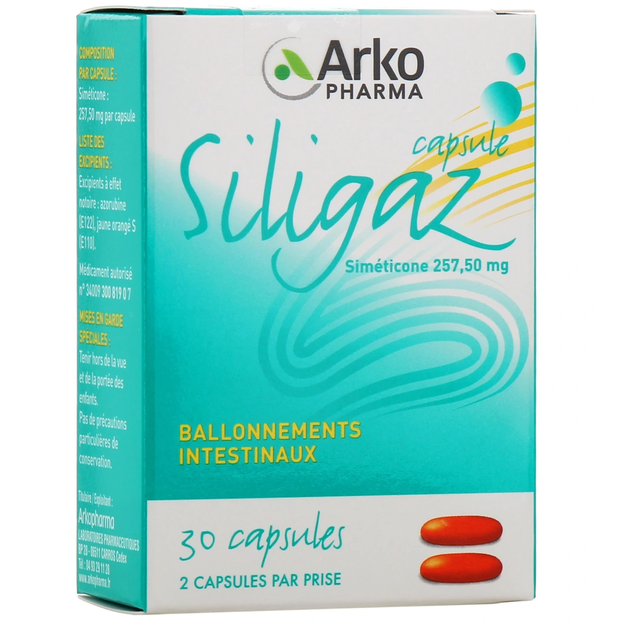 Arkopharma Siligaz Ballonnements Intestinaux - Arkopharma
