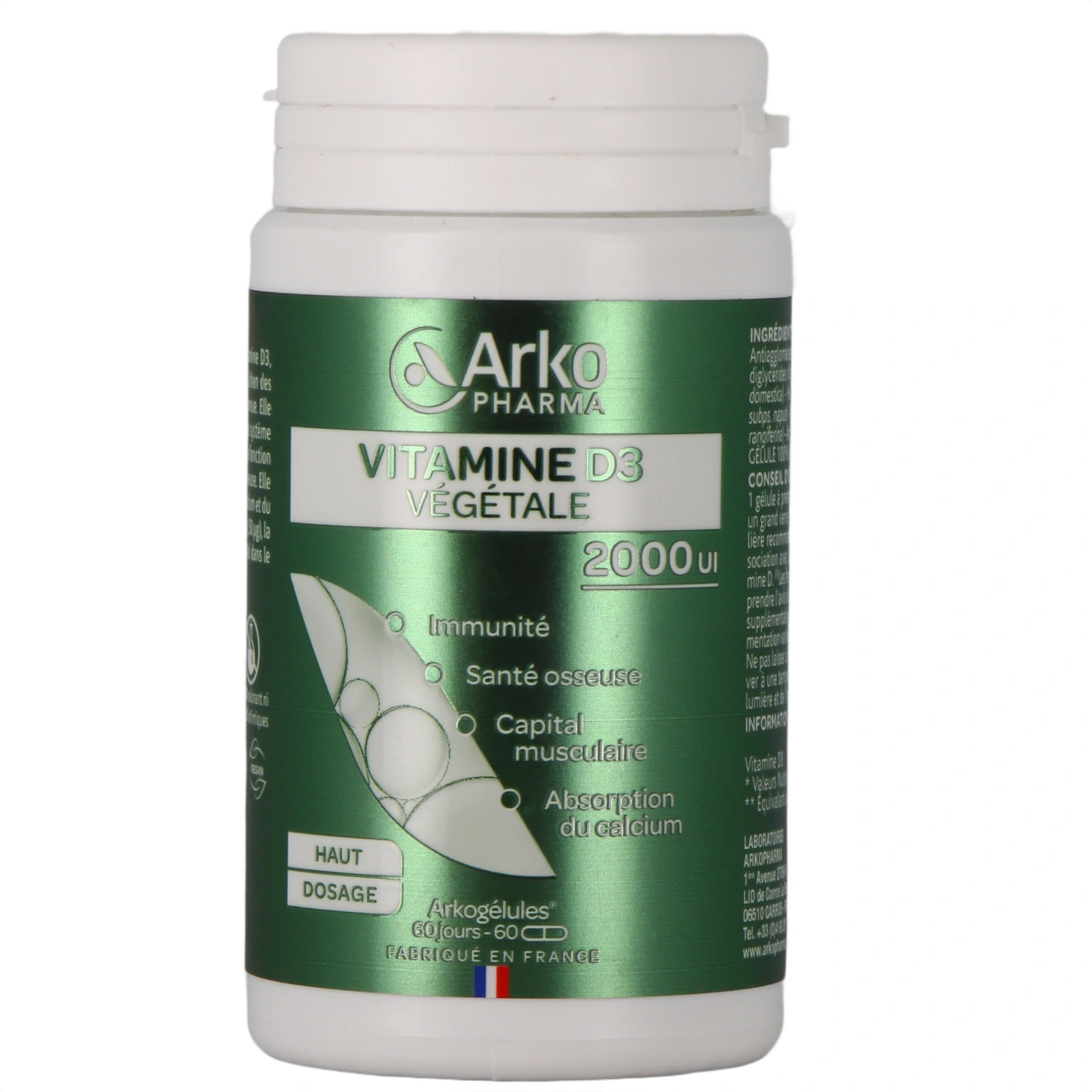 Arkopharma Vitamine D3 végétale 2000 UI - Arkopharma