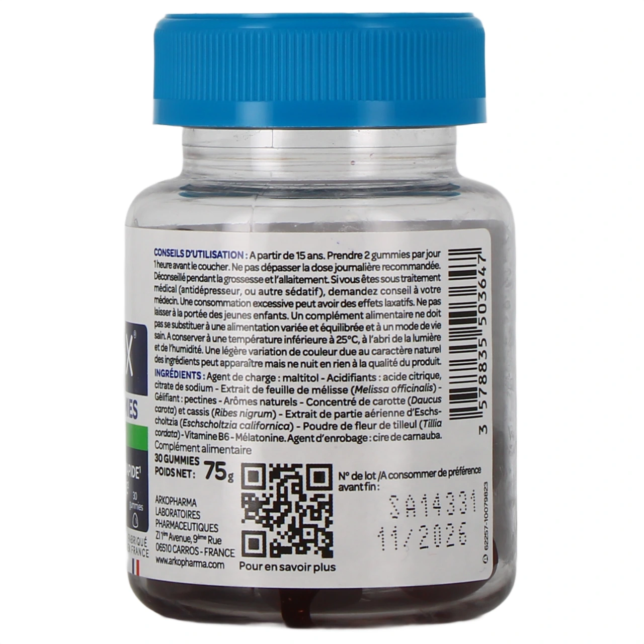 Arkorelax Sommeil Gummies sans sucre - Vue 9