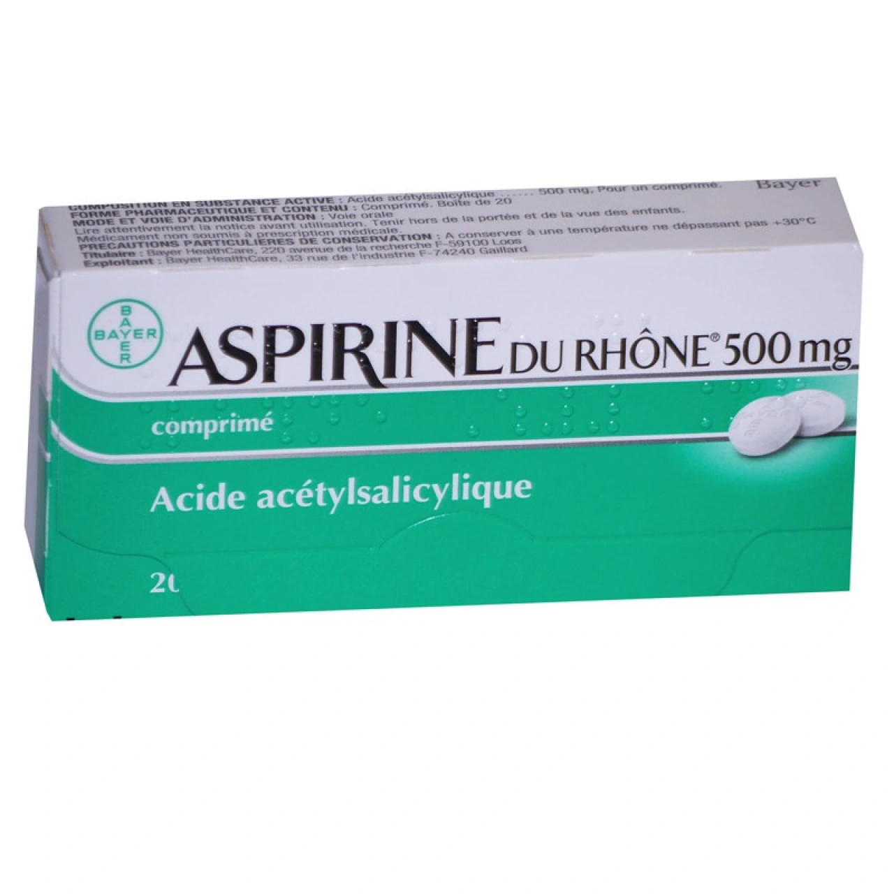 Aspirine du Rhône 500 mg - Vue 2