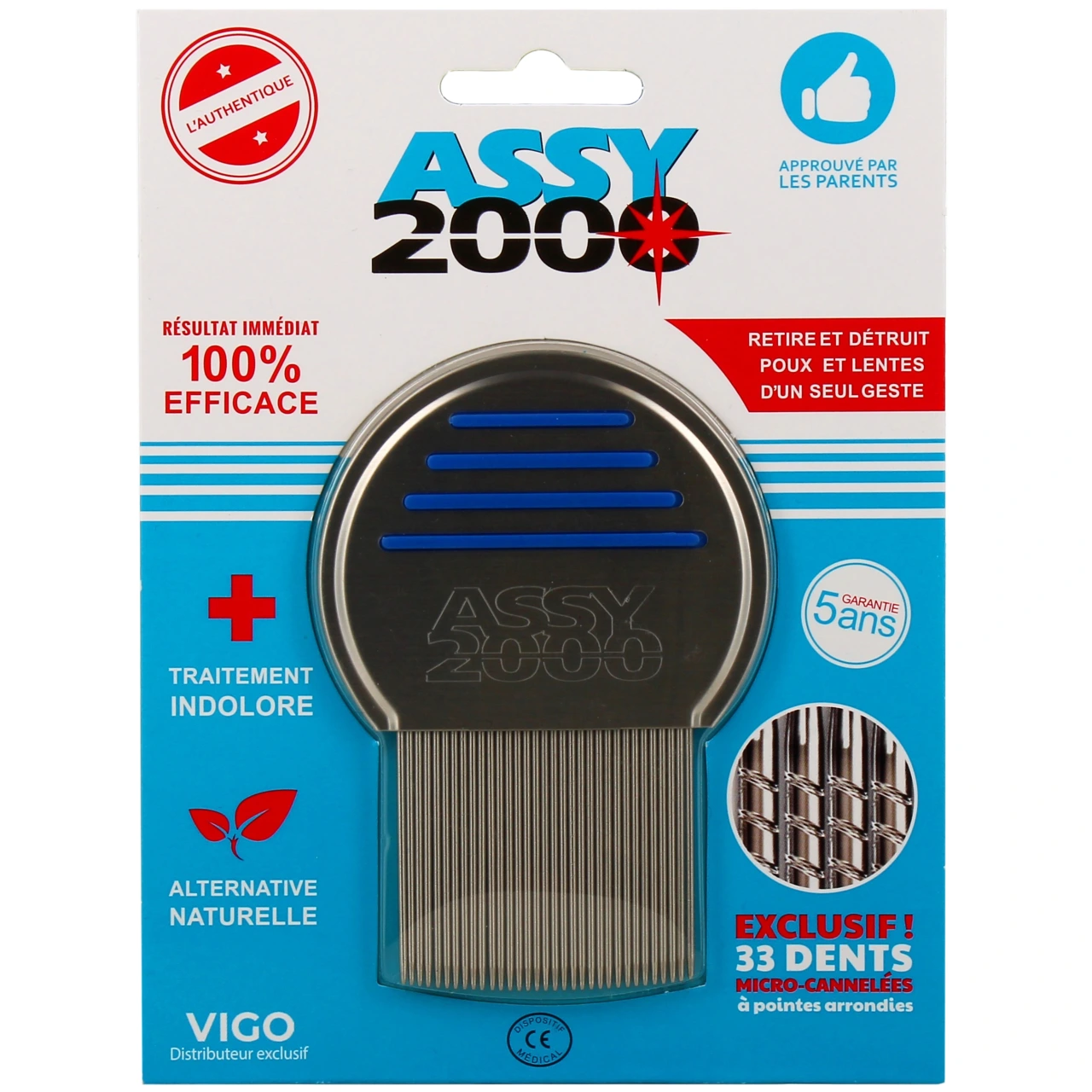 Assy 2000 Peigne Anti-Poux - Médi-Vision