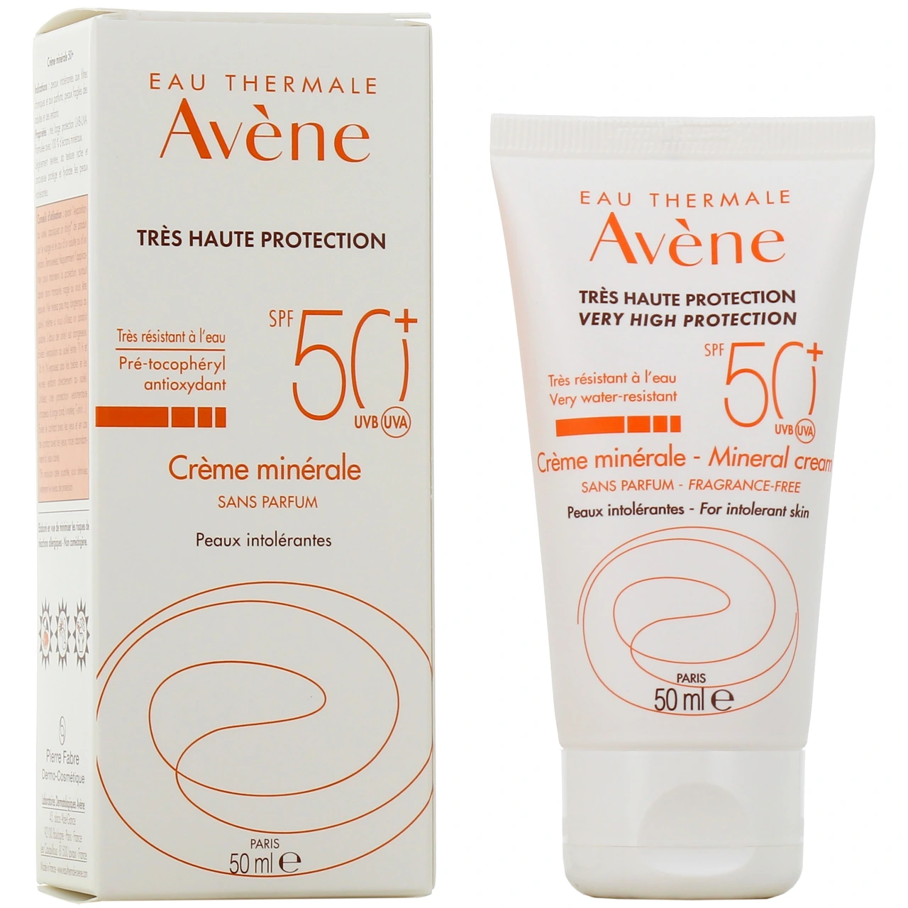 Avène Crème Solaire Minérale SPF50+ - Avène Solaires