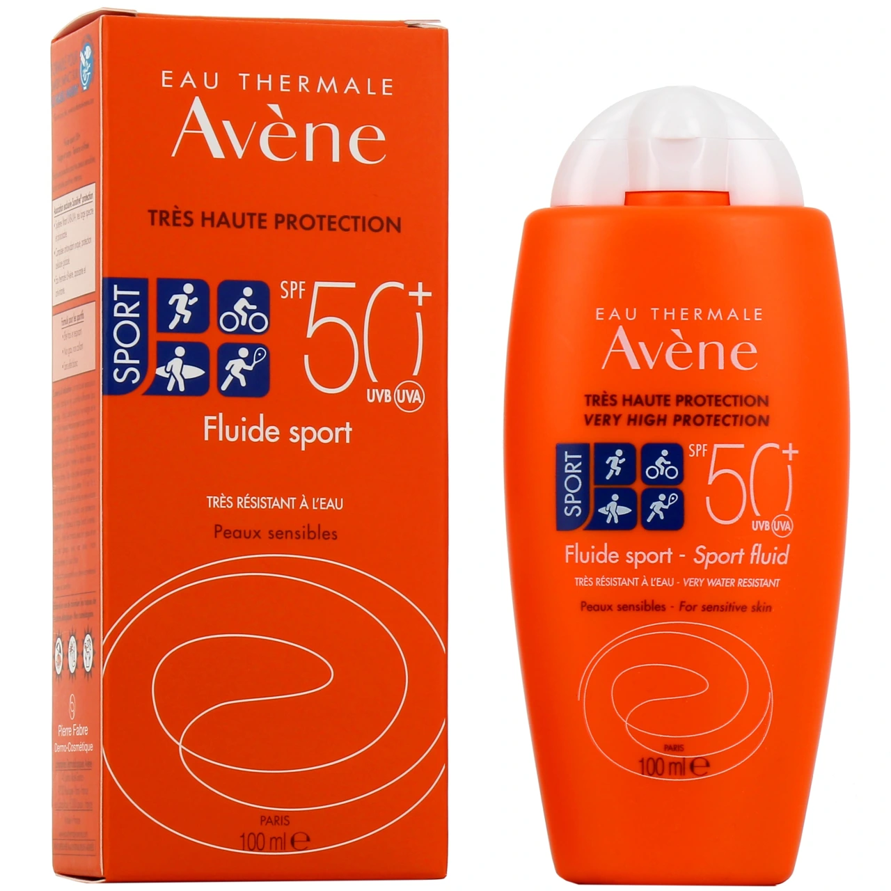 Avène Fluide Solaire Sport SPF 50+ 100ml - Avène Solaires