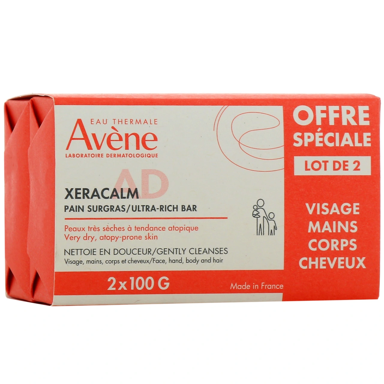 Avène Xeracalm AD Pain Nettoyant Surgras - Vue 2