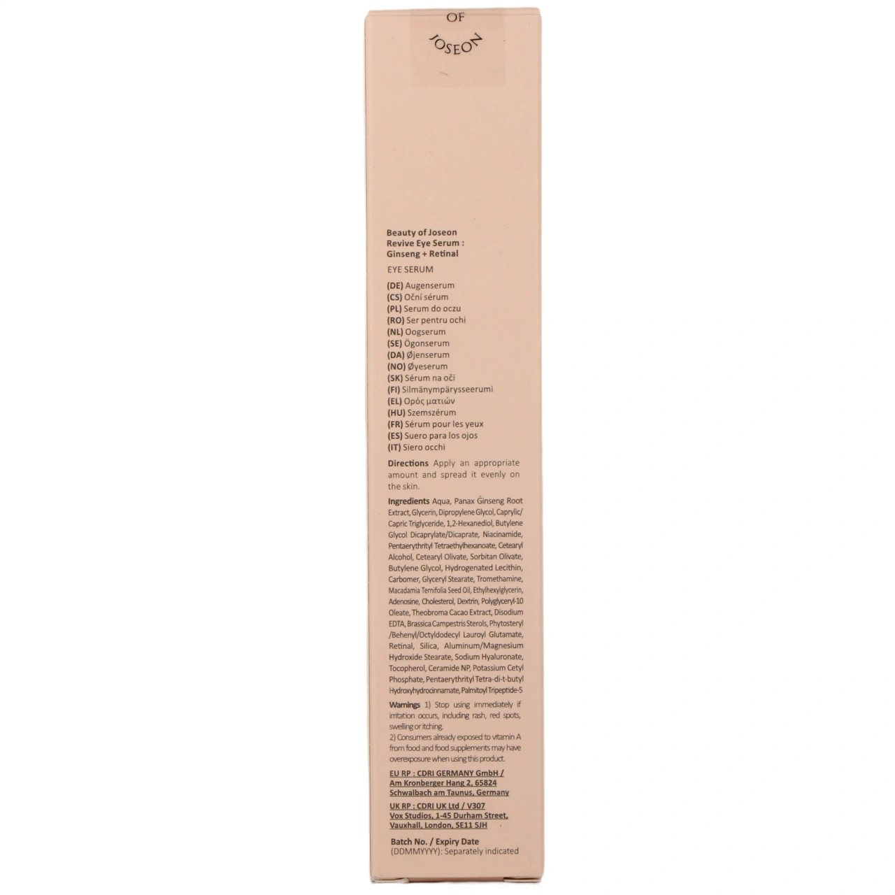 Beauty of Joseon Revive Eye Serum - Vue 3