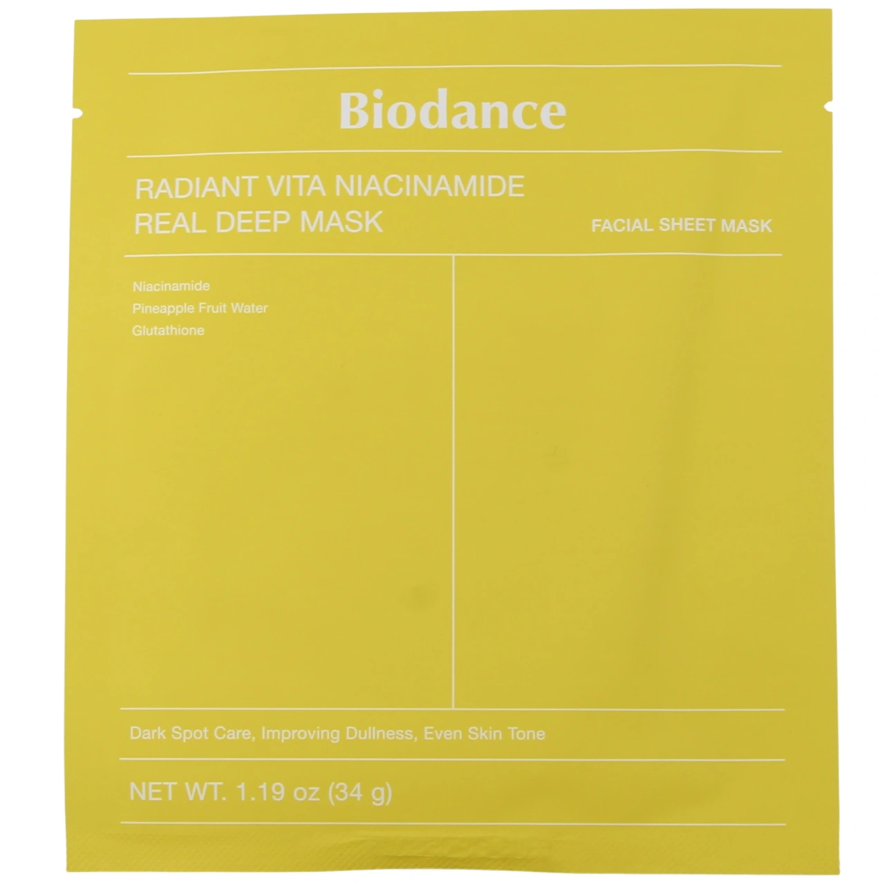 Biodance Radiant Vita Niacinamide Masque Visage - Biodance