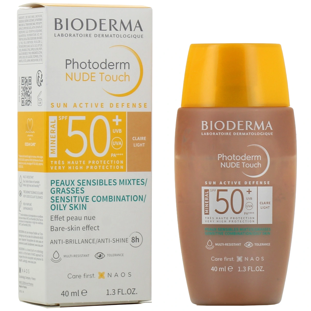 Bioderma Photoderm Nude Touch Mineral Crème solaire teintée SPF 50+ - Photoderm