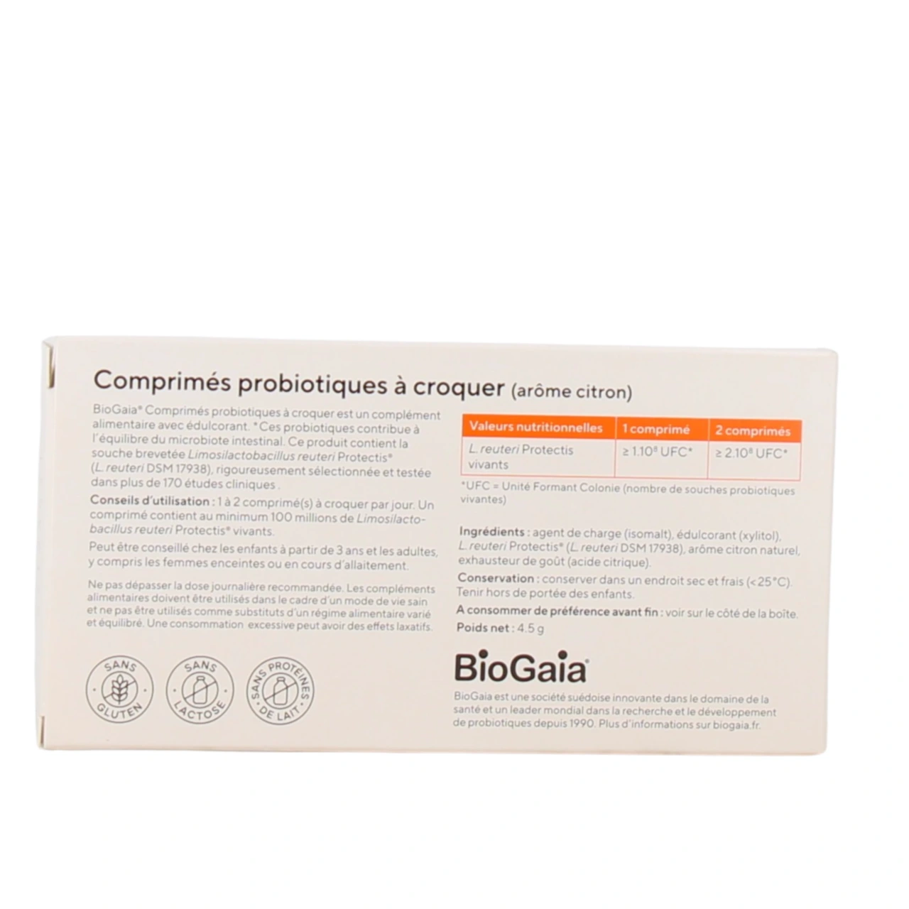 Biogaia Comprimés Probiotiques - Vue 8