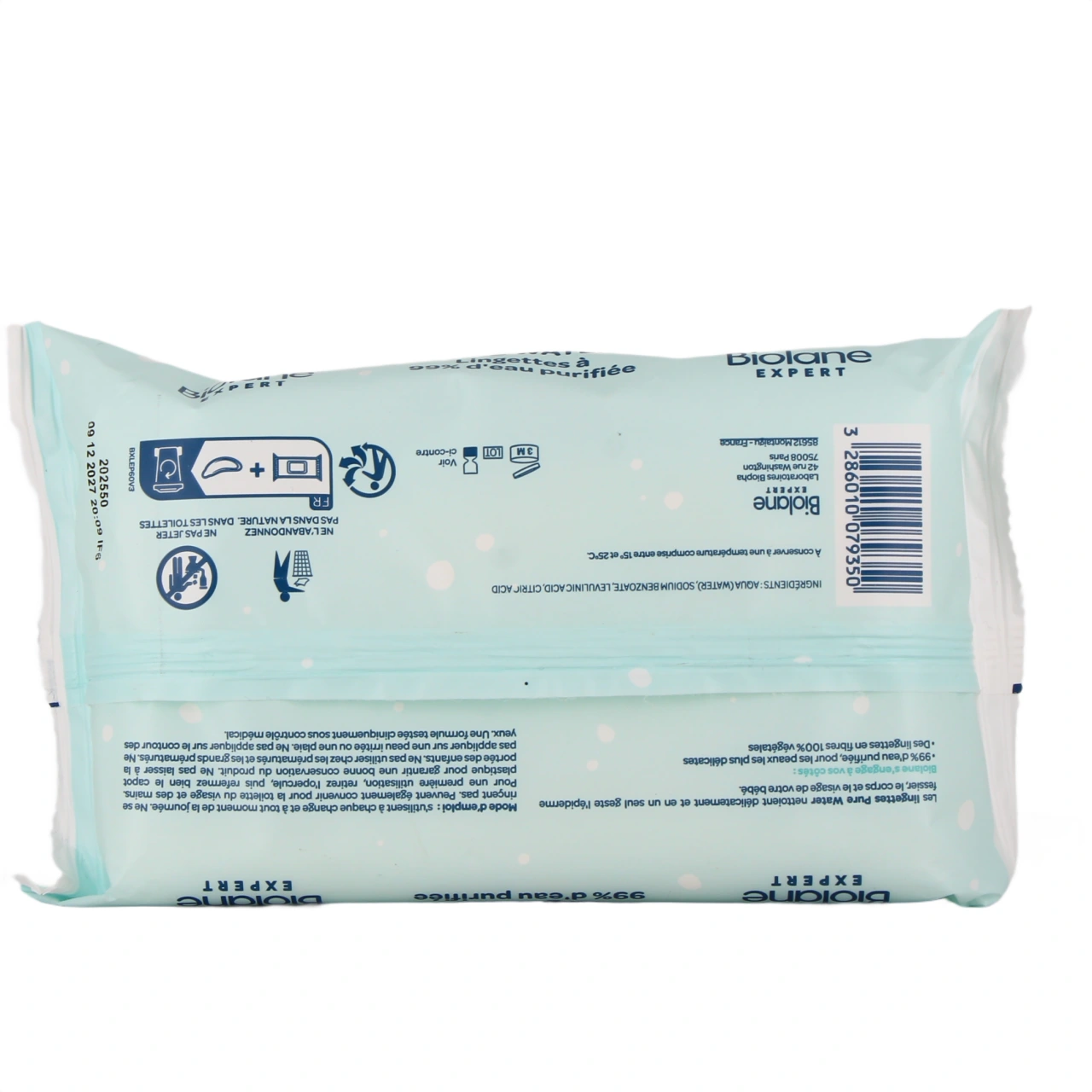 Biolane Expert Lingettes Pure Water - Vue 3