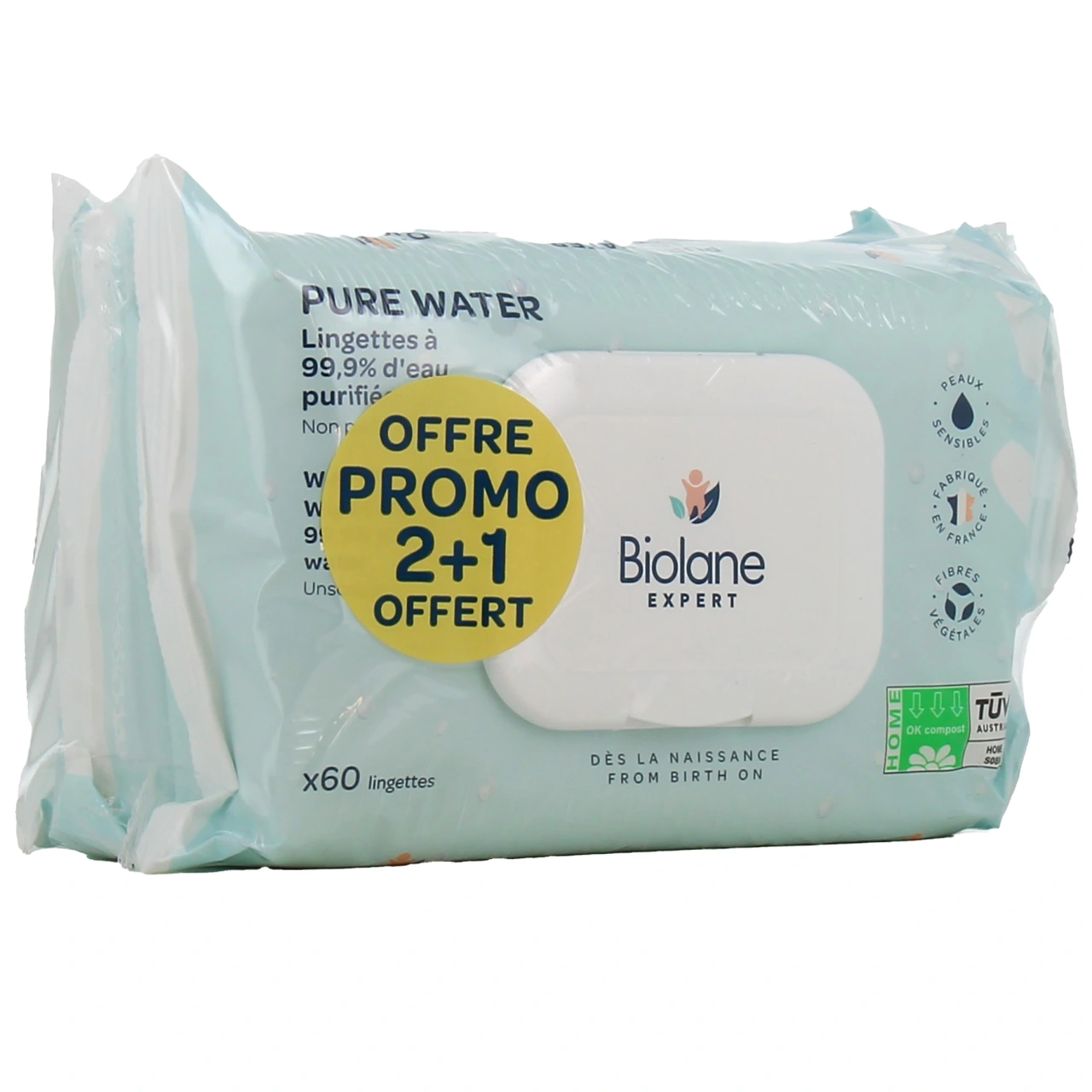 Biolane Expert Lingettes Pure Water - Vue 4