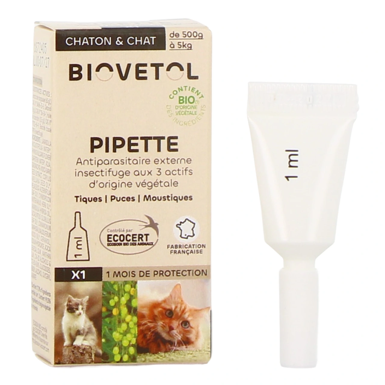 Biovetol Antiparasitaire Pipettes Chaton / Chat - Biovetol