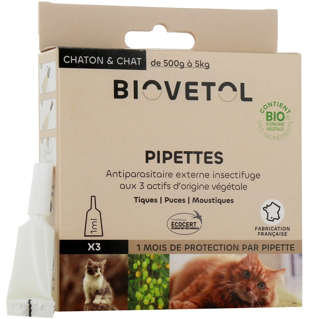 Biovetol Antiparasitaire Pipettes Chaton / Chat - Vue 4