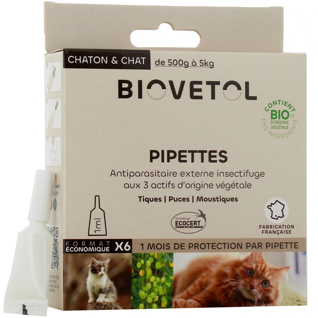 Biovetol Antiparasitaire Pipettes Chaton / Chat - Vue 7