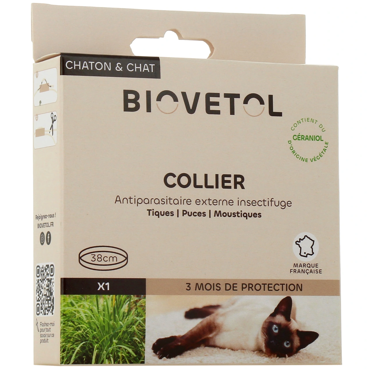 Biovetol Collier Antiparasitaire Chat - Biovetol