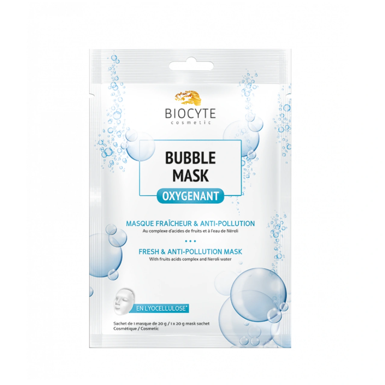 Bubble Mask Oxygénant Masque Fraîcheur & Anti-Pollution - Biocyte