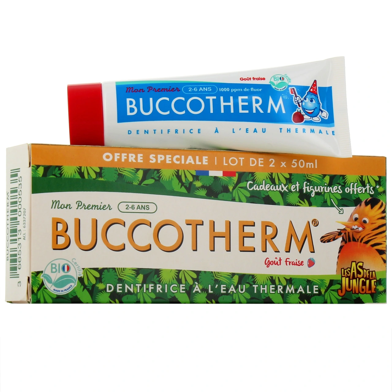 Buccotherm Lot de 2 Dentifrices Bio Les As de la Jungle - Buccotherm