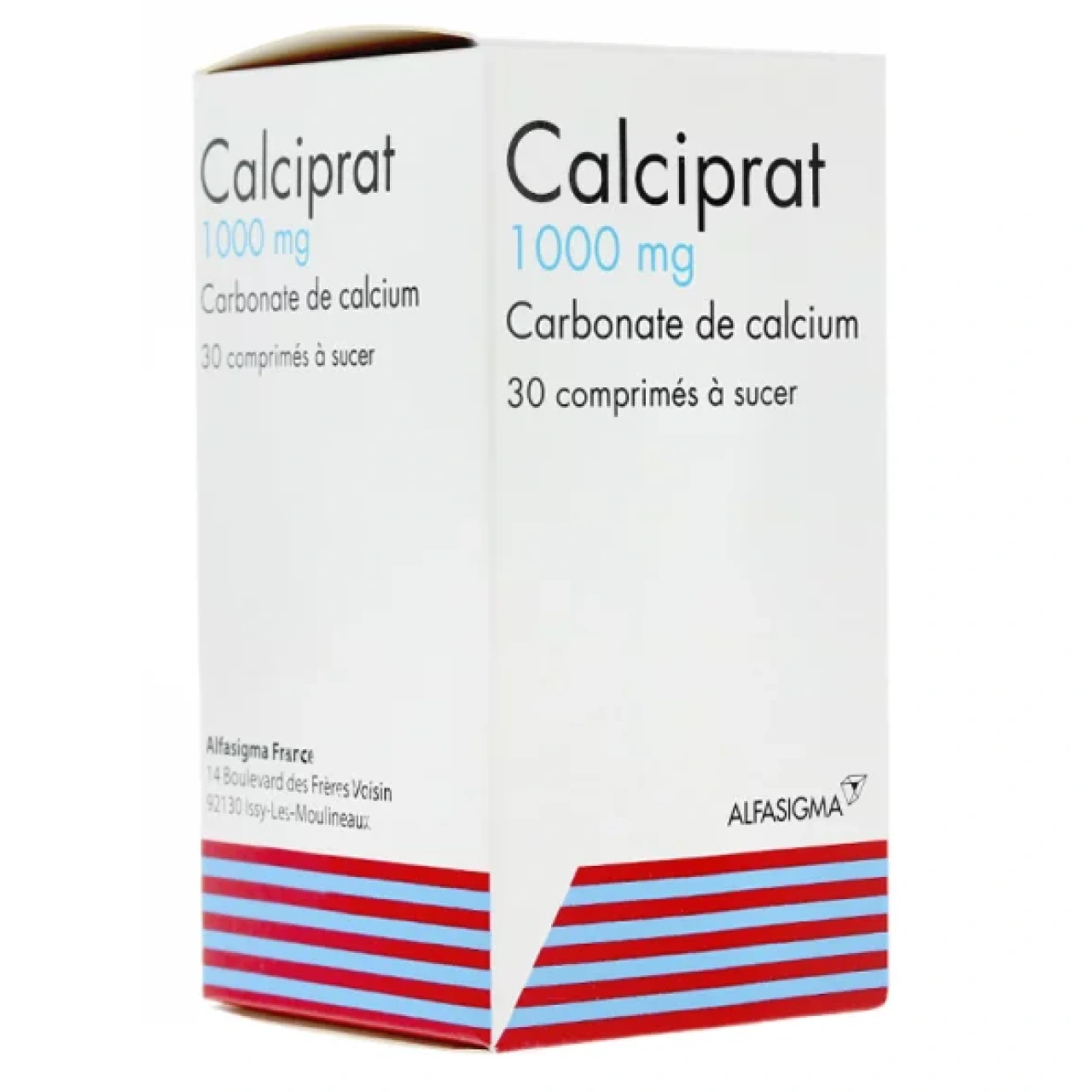 Calciprat 1000mg 30 comprimés à sucer - Alfasigma
