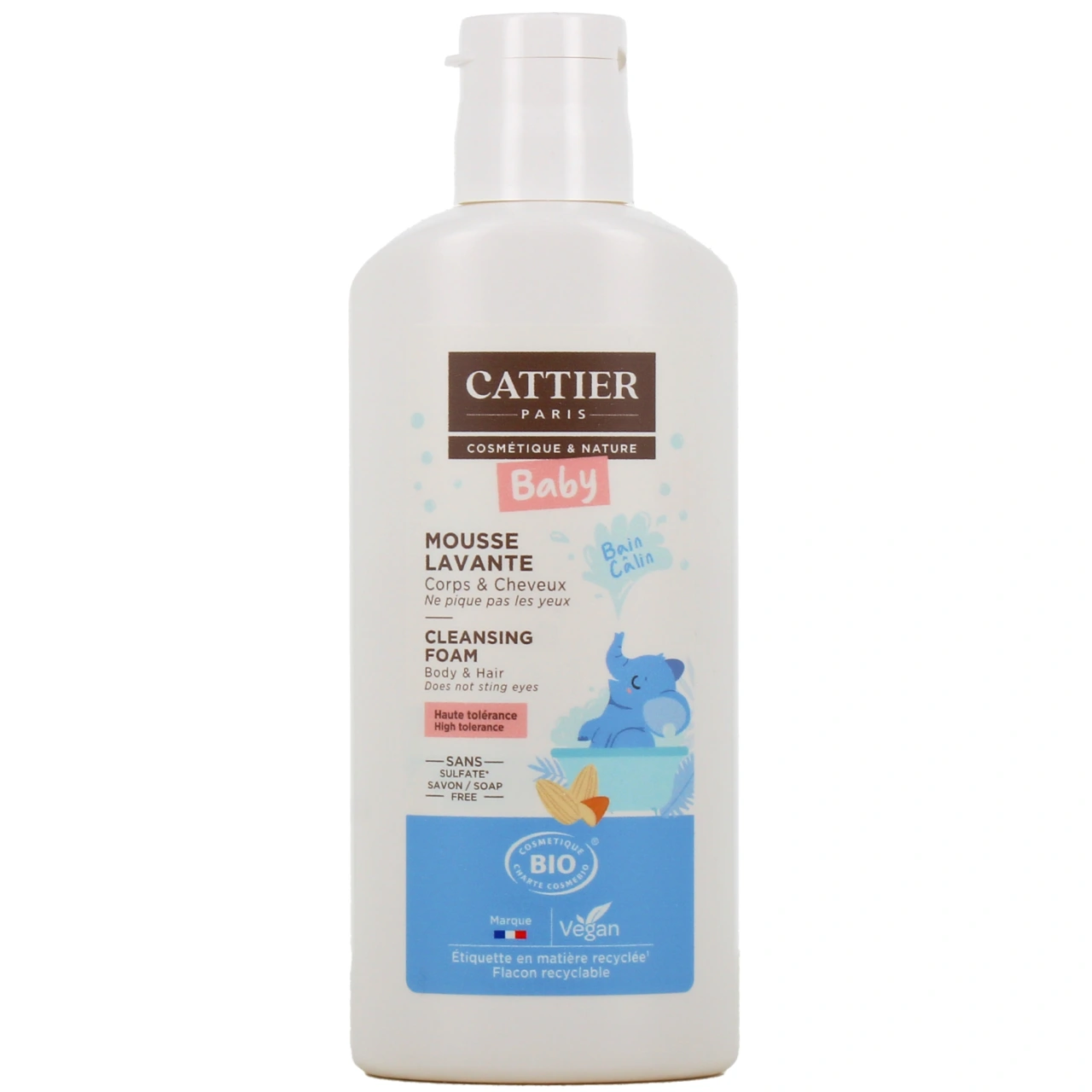 Cattier Bébé Mousse Lavante Bio Cheveux et Corps - Cattier