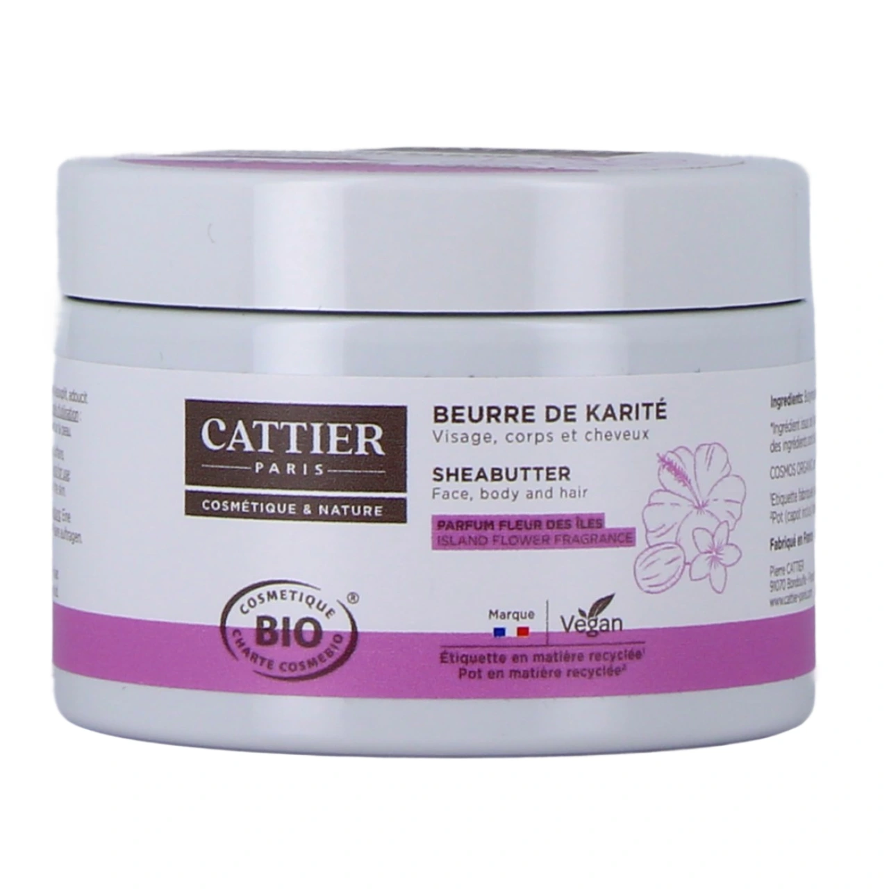 Cattier Beurre de Karité Bio Parfum Fleur des Îles - Cattier