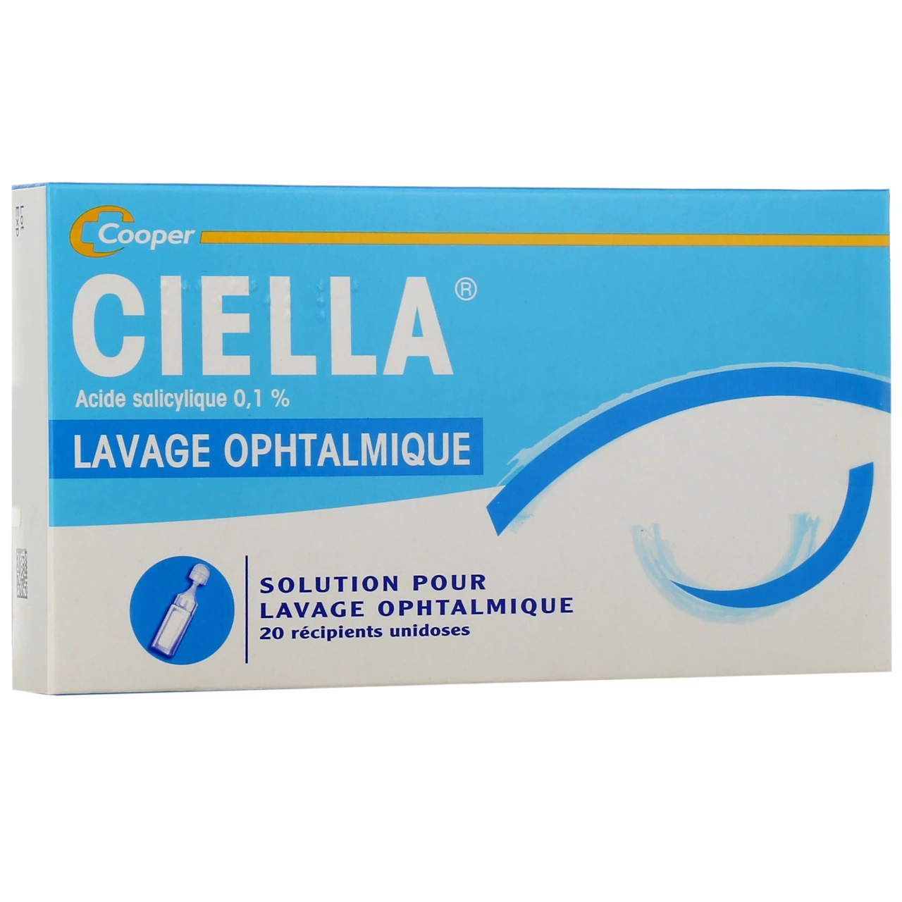 Ciella 0,1% Collyre pour Lavage Ophtalmologique - Cooper