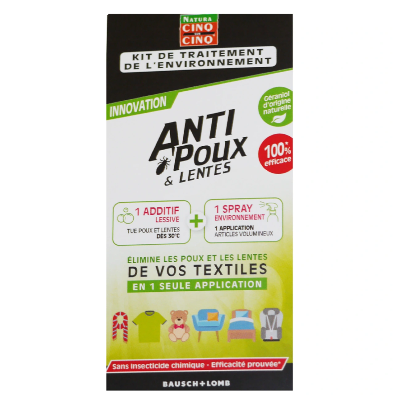 Cinq sur Cinq Anti-Poux et Lentes Kit de traitement de l'environnement - Vue 3
