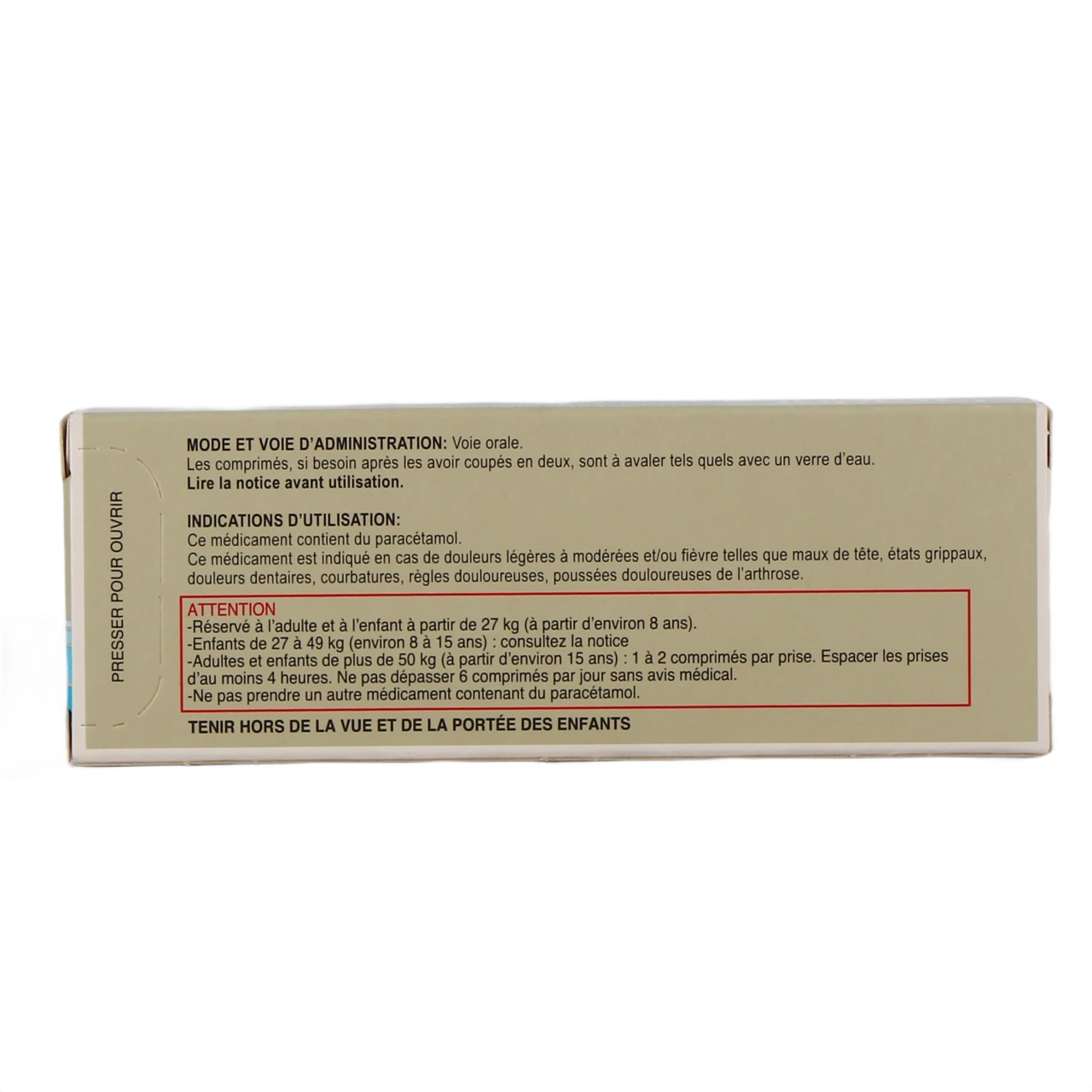 Claradol Paracétamol 500 mg - Vue 3