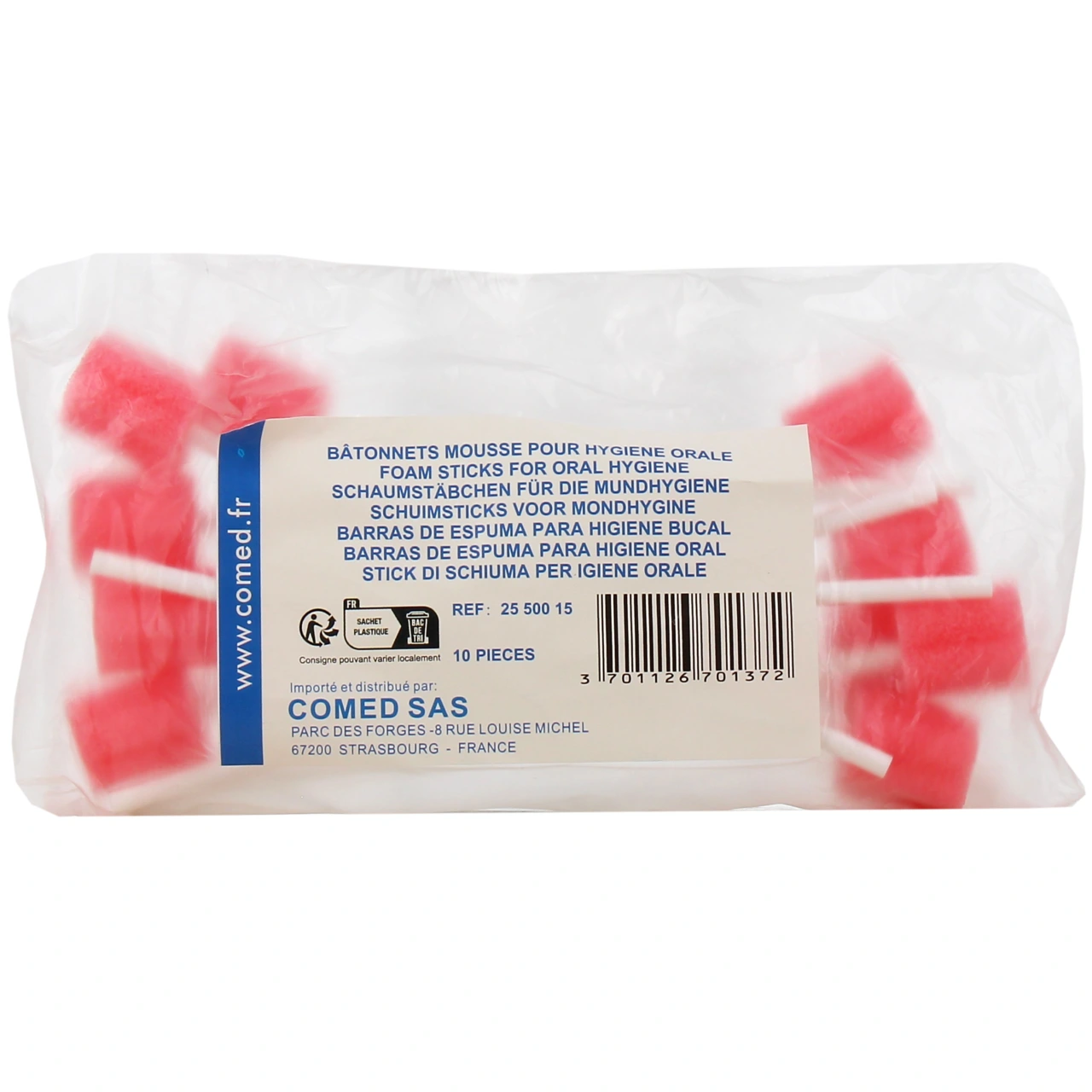 Bâtonnets soin de bouche en mousse - Comed