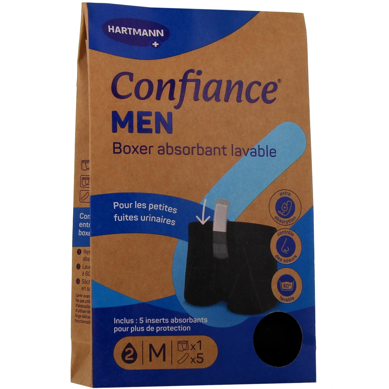 Confiance Men Boxer Absorbant Lavable - Confiance