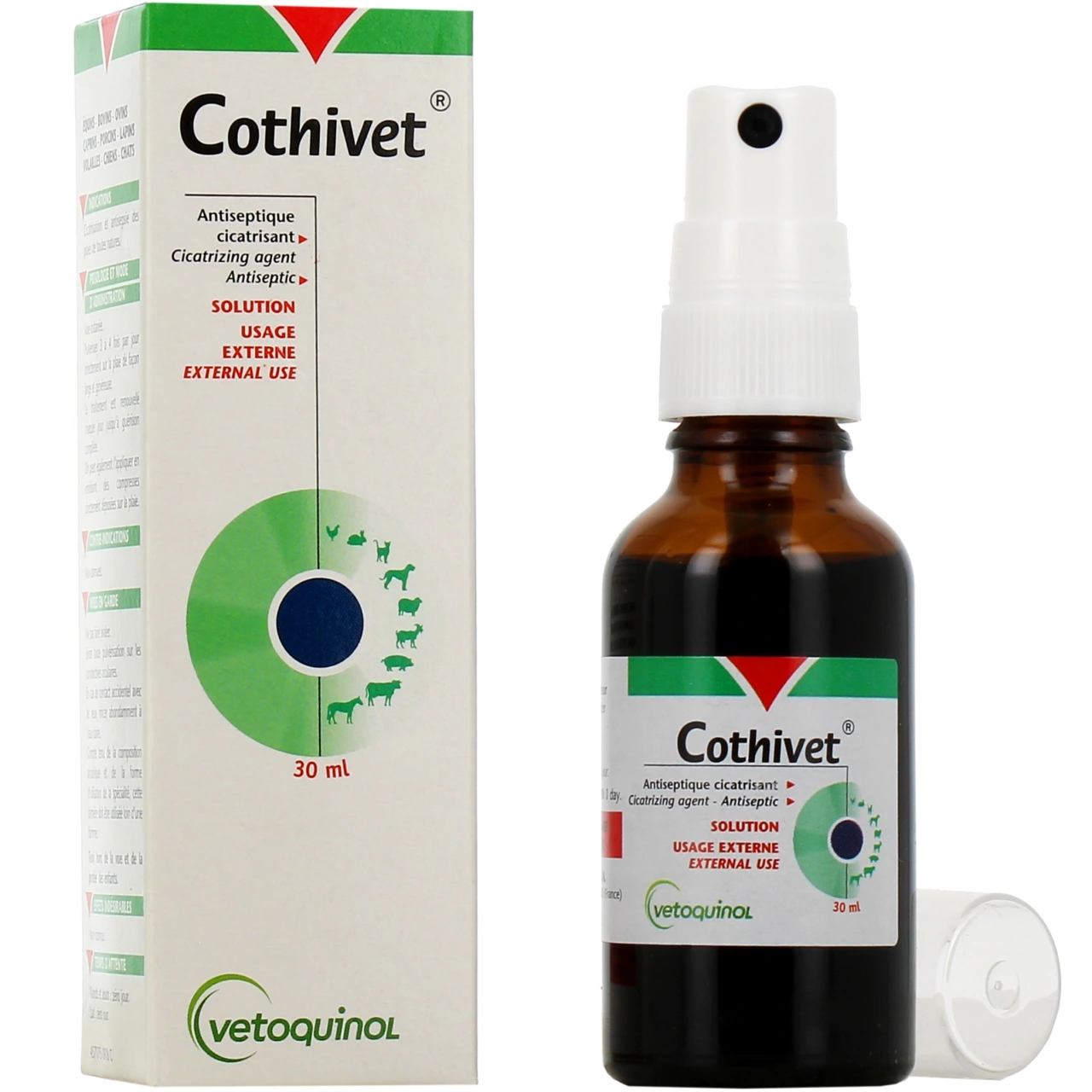 Cothivet Solution Antiseptique et Cicatrisante - Vetoquinol