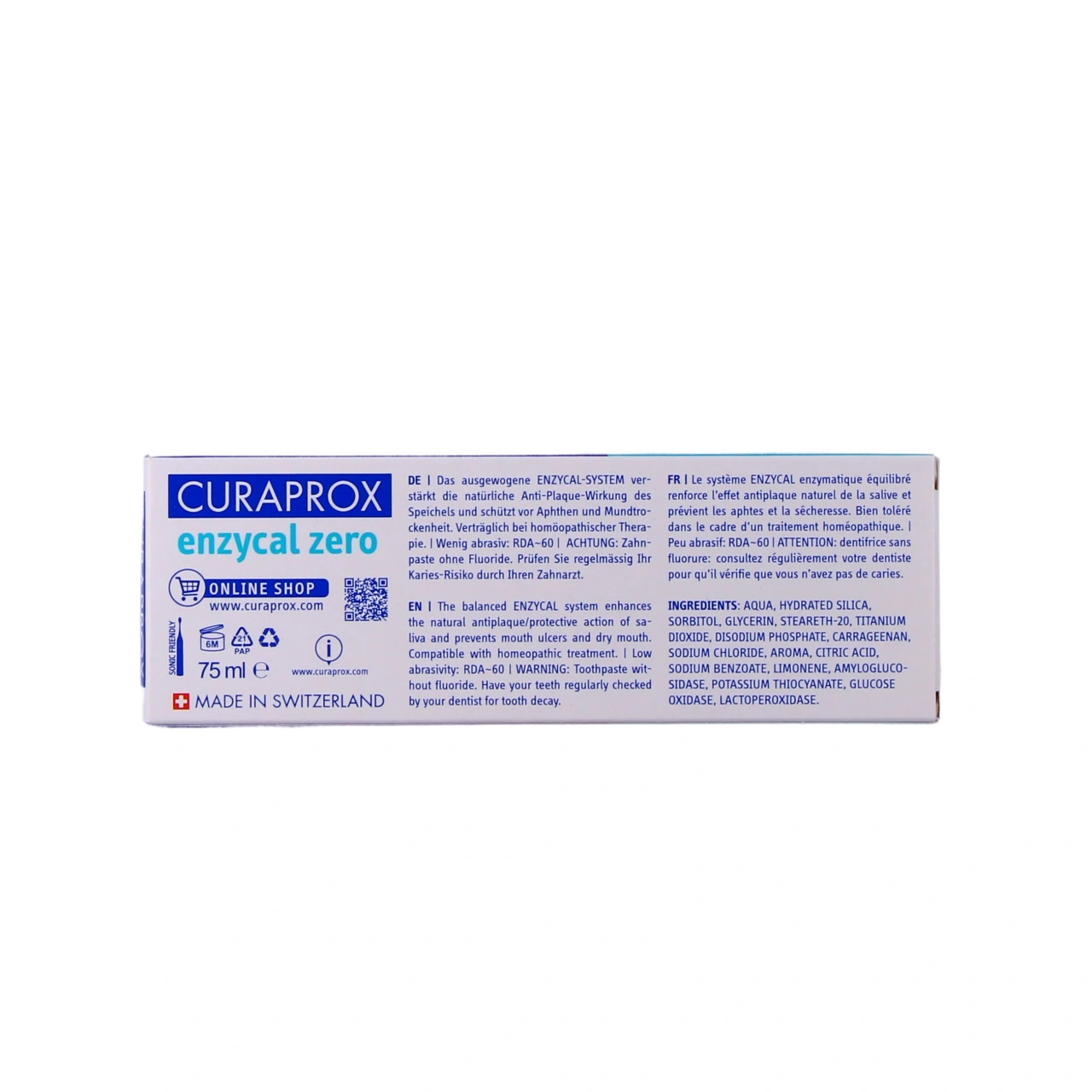 Curaprox Dentifrice Enzycal Zero - Vue 3
